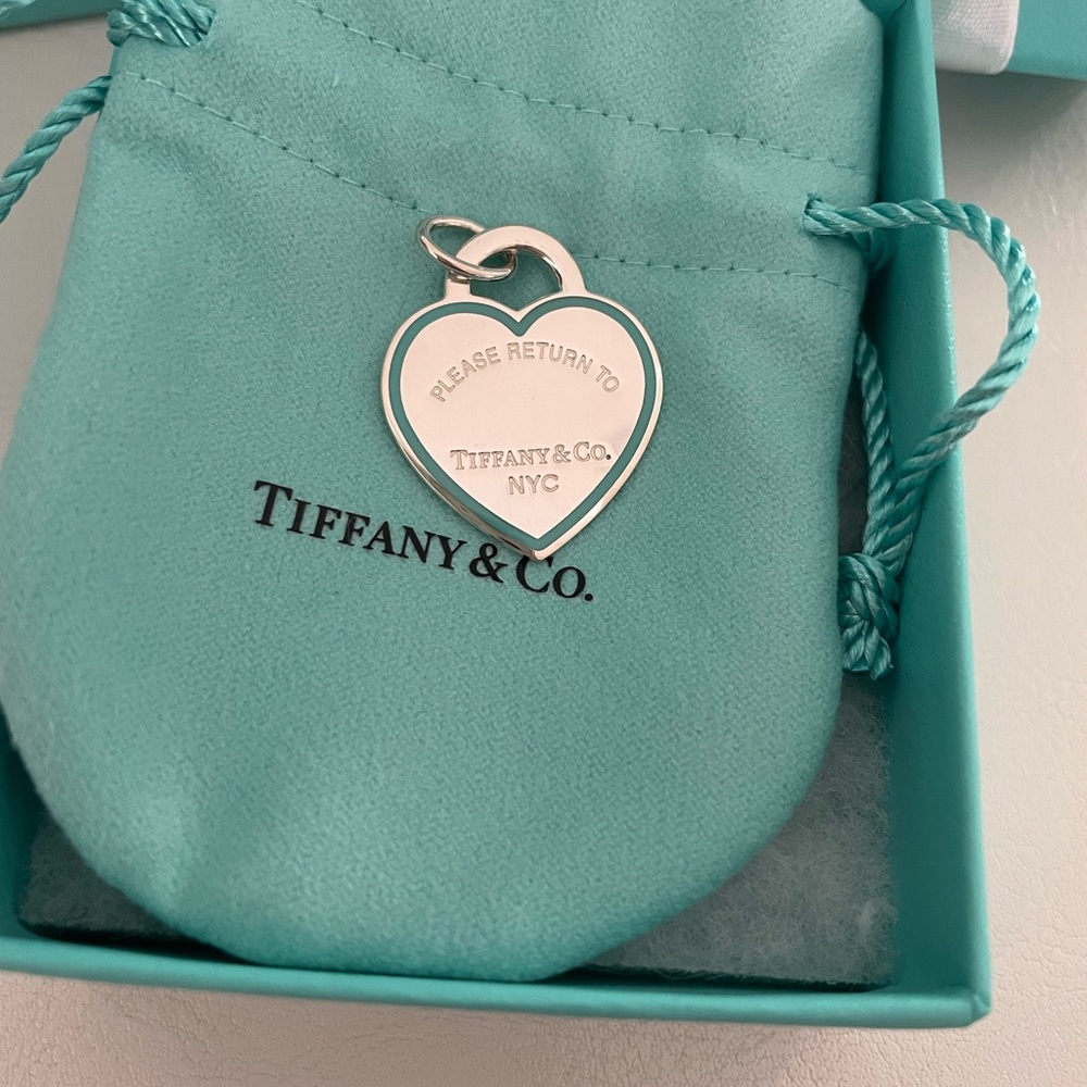 Tiffany & Co large blue outline pendant - Picture 1 of 4